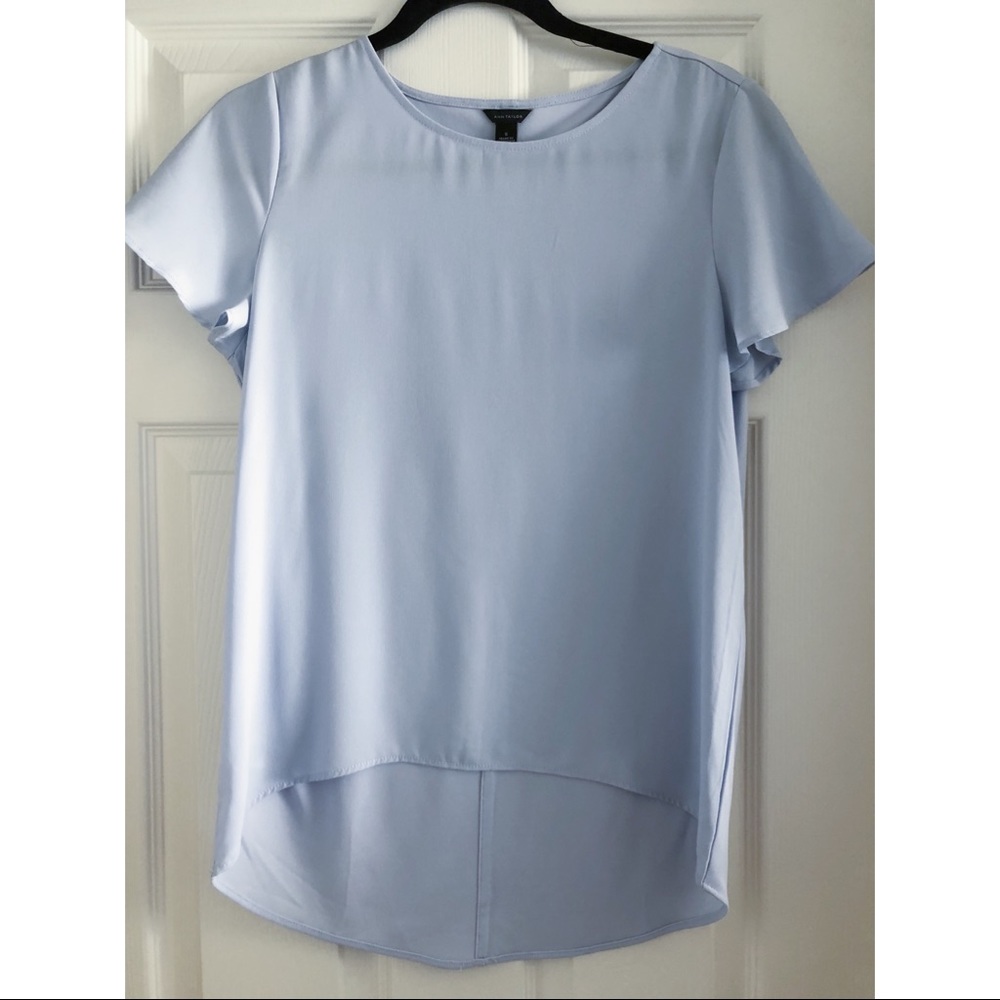 Ann Taylor Light Blue Blouse Size Small